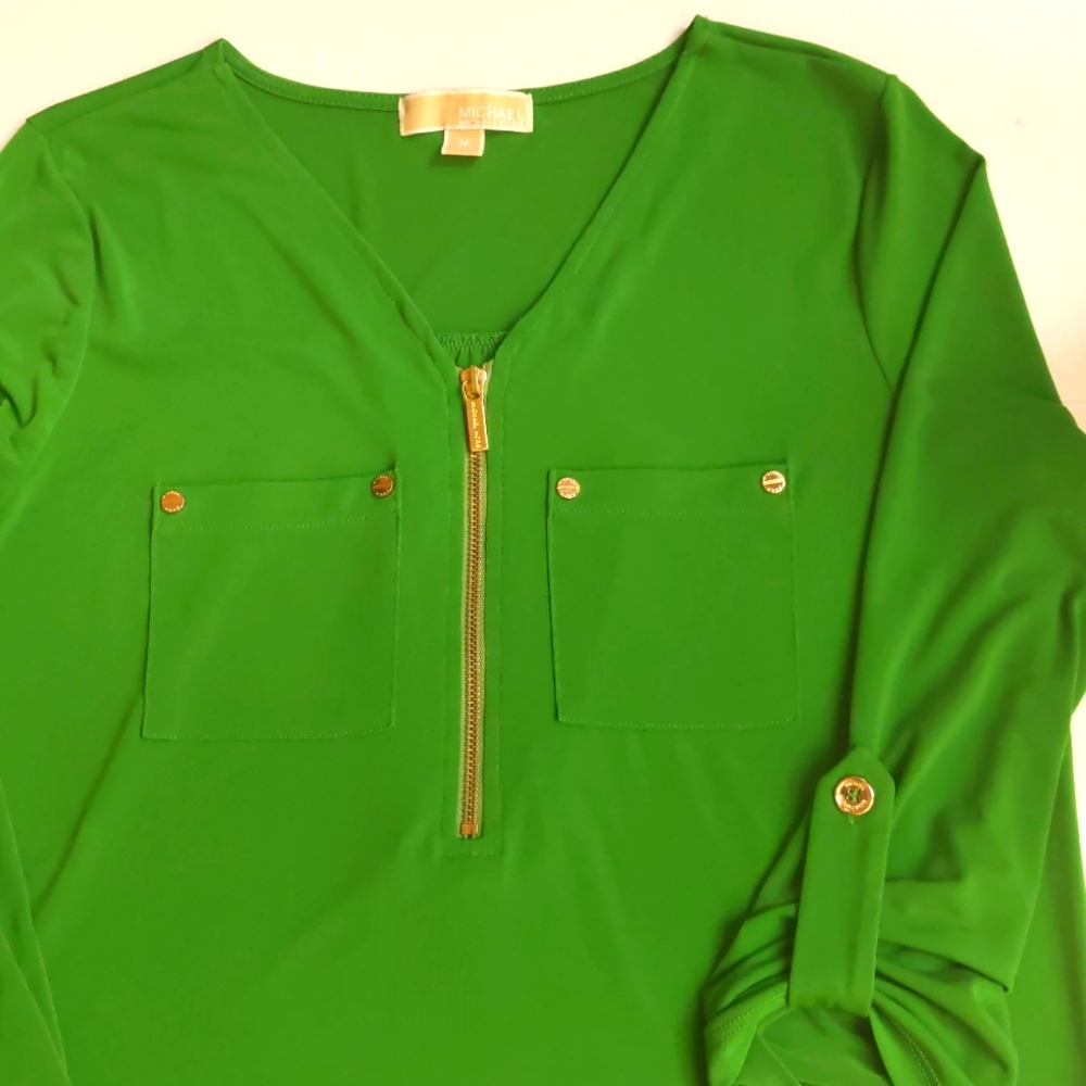 Michael Kors Women Green Tunic Size M